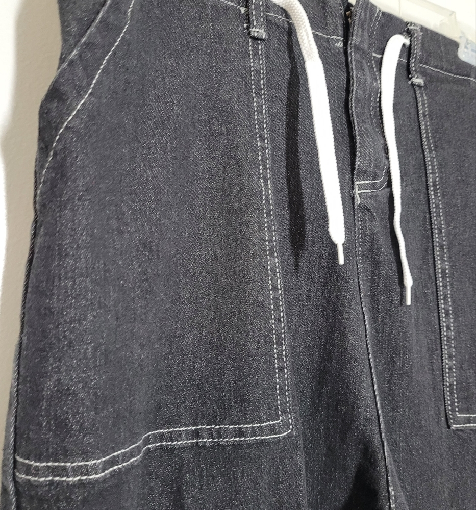 Jeans High Rise Elastic Back, Zip and tie Front XL EUC - Picture 3 of 11